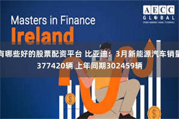 有哪些好的股票配资平台 比亚迪：3月新能源汽车销量377420辆 上年同期302459辆