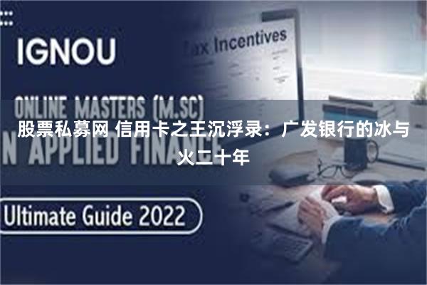 股票私募网 信用卡之王沉浮录：广发银行的冰与火二十年