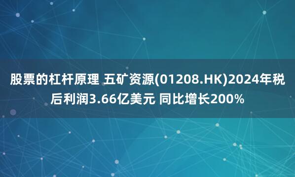 股票的杠杆原理 五矿资源(01208.HK)2024年税后利润3.66亿美元 同比增长200%