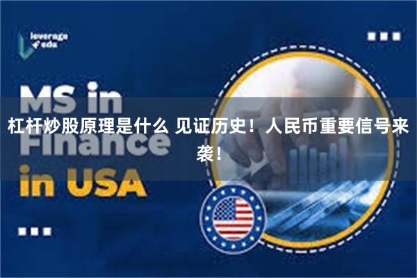 杠杆炒股原理是什么 见证历史！人民币重要信号来袭！