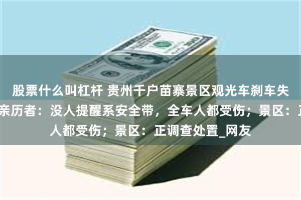股票什么叫杠杆 贵州千户苗寨景区观光车刹车失灵致游客受伤，亲历者：没人提醒系安全带，全车人都受伤；景区：正调查处置_网友