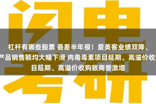 杠杆有哪些股票 最差半年报！爱美客业绩双降、溶液/凝胶类产品销售额均大幅下滑 肉毒毒素项目延期、高溢价收购致商誉激增