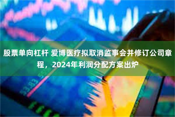 股票单向杠杆 爱博医疗拟取消监事会并修订公司章程，2024年利润分配方案出炉