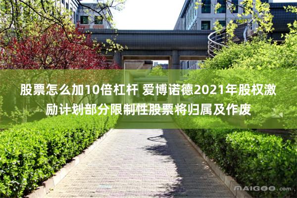 股票怎么加10倍杠杆 爱博诺德2021年股权激励计划部分限制性股票将归属及作废