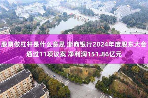 股票做杠杆是什么意思 浙商银行2024年度股东大会通过11项议案 净利润151.86亿元