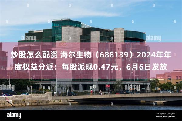 炒股怎么配资 海尔生物（688139）2024年年度权益分派：每股派现0.47元，6月6日发放