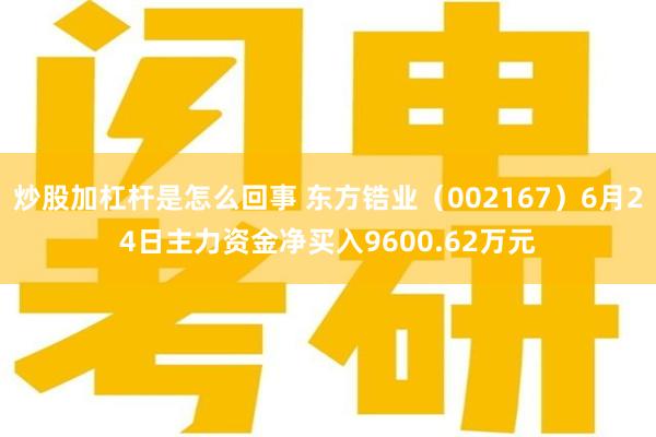 炒股加杠杆是怎么回事 东方锆业（002167）6月24日主力资金净买入9600.62万元