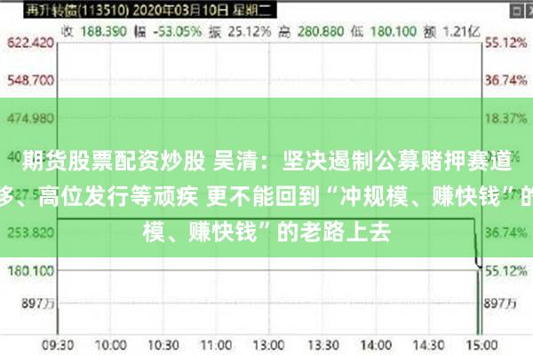 期货股票配资炒股 吴清：坚决遏制公募赌押赛道、风格漂移、高位发行等顽疾 更不能回到“冲规模、赚快钱”的老路上去