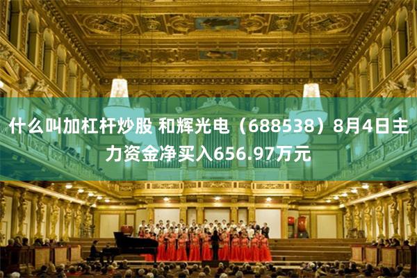 什么叫加杠杆炒股 和辉光电（688538）8月4日主力资金净买入656.97万元