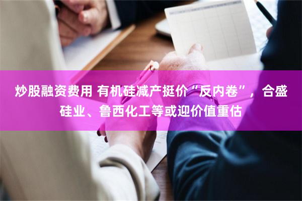 炒股融资费用 有机硅减产挺价“反内卷”，合盛硅业、鲁西化工等或迎价值重估