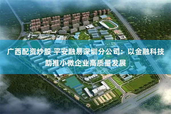 广西配资炒股 平安融易深圳分公司：以金融科技助推小微企业高质量发展