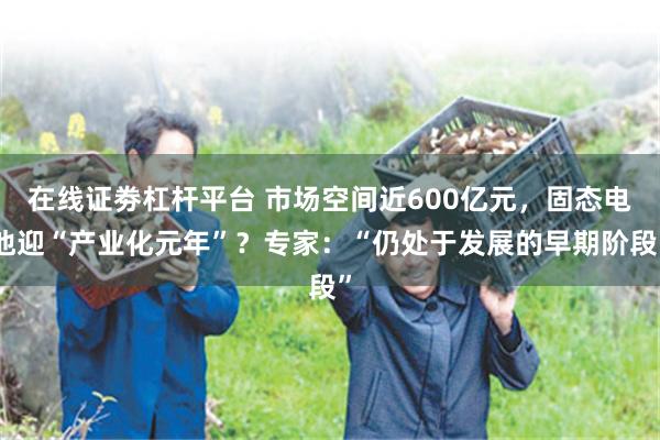 在线证劵杠杆平台 市场空间近600亿元，固态电池迎“产业化元年”？专家：“仍处于发展的早期阶段”