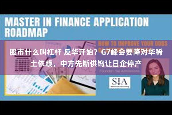 股市什么叫杠杆 反华开始?G7峰会要降对华稀土依赖,中方先断供钨让日企停产